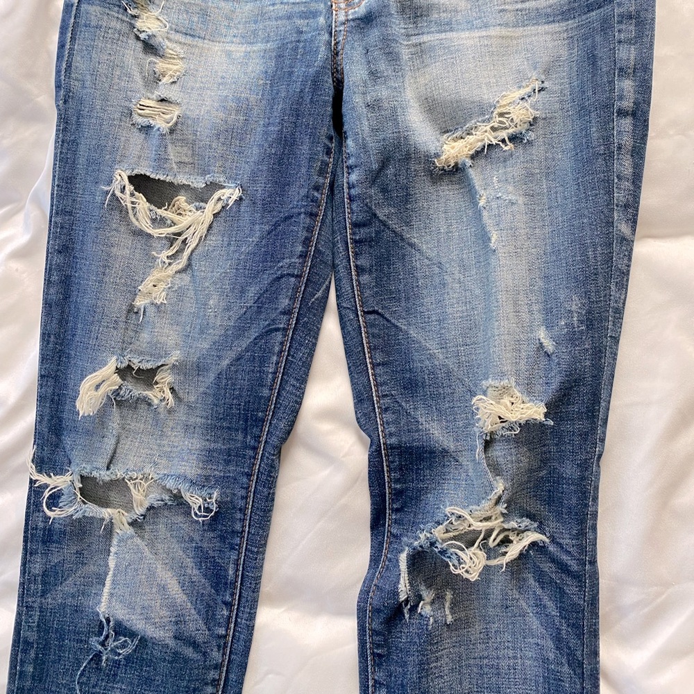 Vintage destroyed skinny jeans